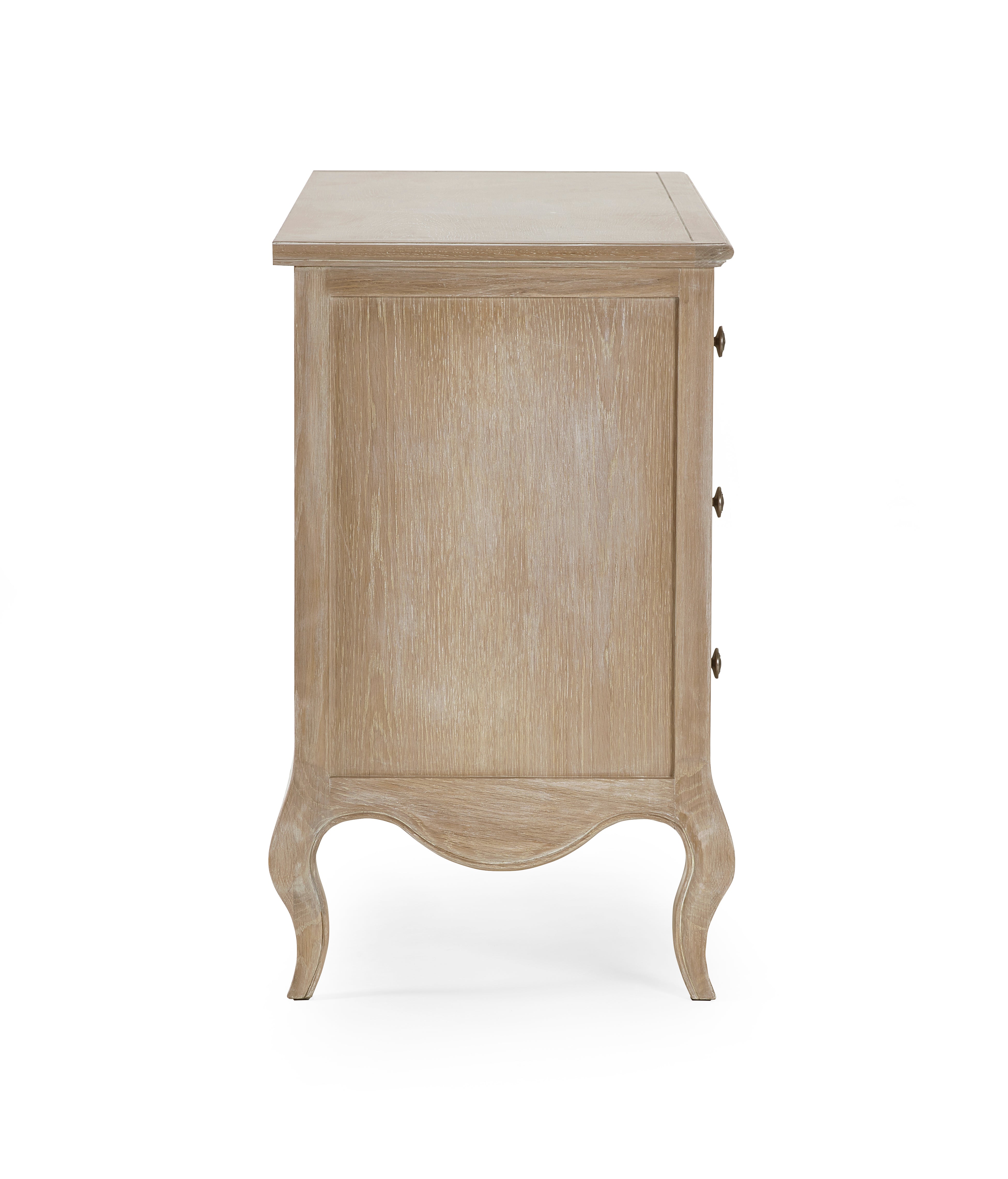 Alda Oak Wood Chest of Drawers Wide